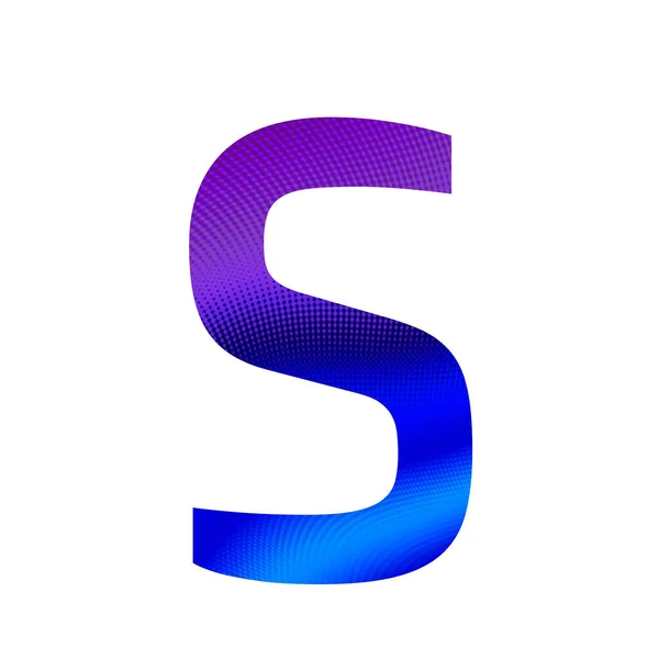 白を基調とした紫と青を基調としたアルファベットのS字 — ストック写真