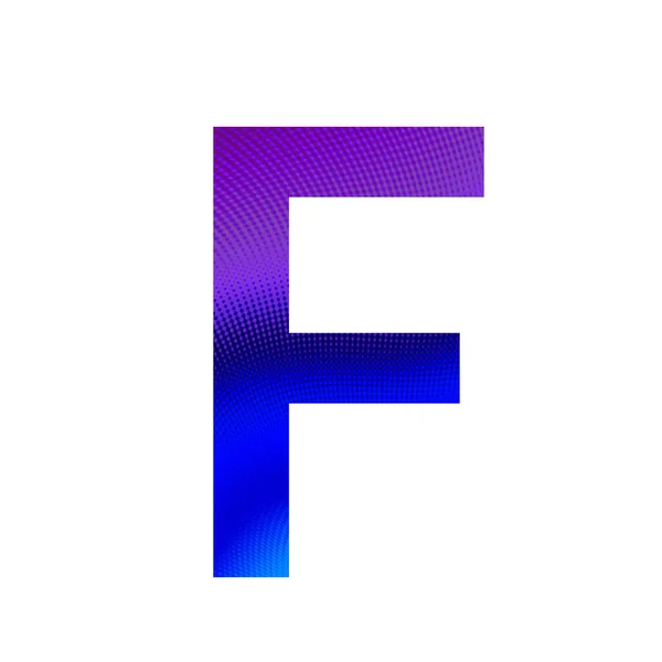 Letra Del Alfabeto Hecha Con Fondo Púrpura Azul Aislada Sobre —  Fotos de Stock