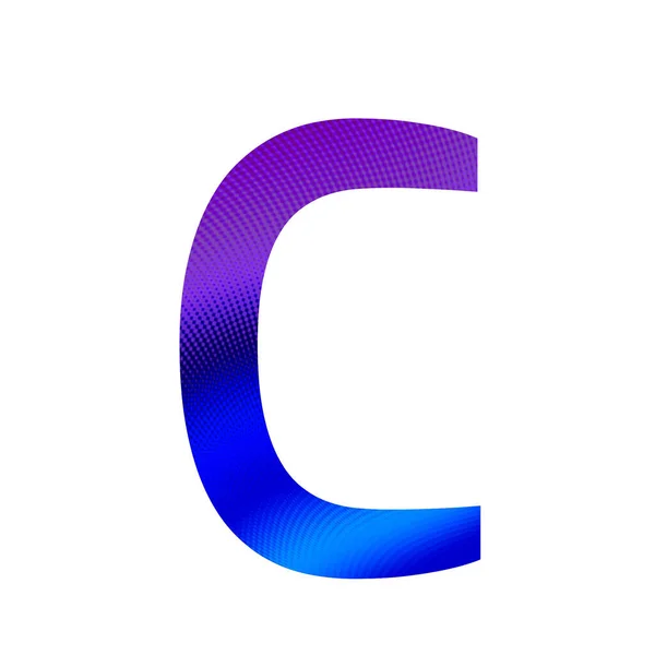 Letra Del Alfabeto Hecha Con Fondo Púrpura Azul Aislada Sobre —  Fotos de Stock