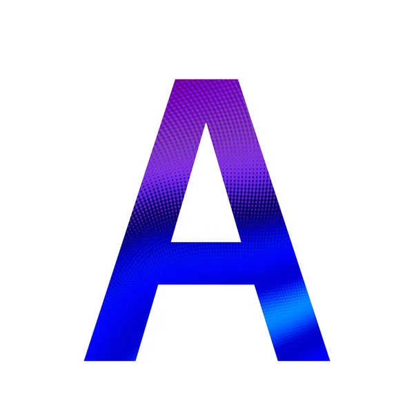 보라색 파란색 하얀색 바탕에 떨어져 알파벳은 무엇입니까 — 스톡 사진
