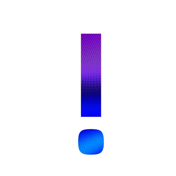 Marque Exclamation Alphabet Faite Avec Fond Violet Bleu Isolé Sur — Photo
