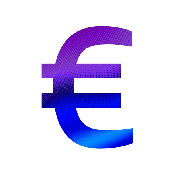 Euro Signo Del Alfabeto Hecho Con Fondo Púrpura Azul Aislado —  Fotos de Stock