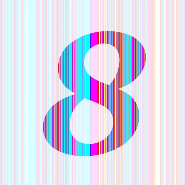 Numero Dell Alfabeto Realizzato Con Strisce Con Colori Viola Rosa — Foto Stock