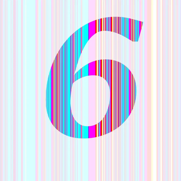 Número Alfabeto Feito Com Listras Com Cores Roxo Rosa Azul — Fotografia de Stock