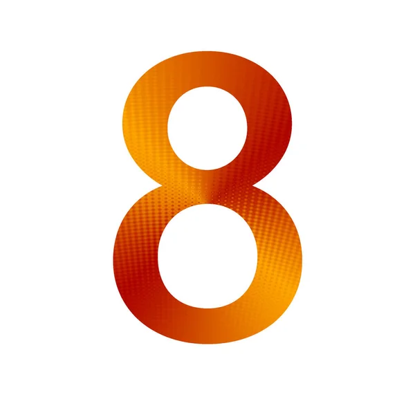 Number Alphabet Made Orange Yellow Background Isolated White Background — Stock Photo, Image