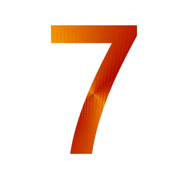 Číslo Abecedy Oranžovým Žlutým Pozadím Izolované Bílém Pozadí — Stock fotografie