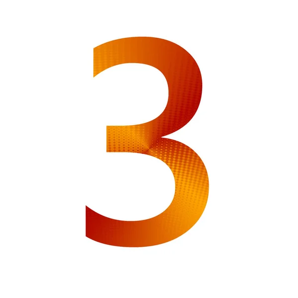 Nummer Des Alphabets Mit Orangefarbenem Und Gelbem Hintergrund Isoliert Auf — Stockfoto