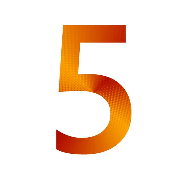 Numéro Alphabet Fond Orange Jaune Isolé Sur Fond Blanc — Photo