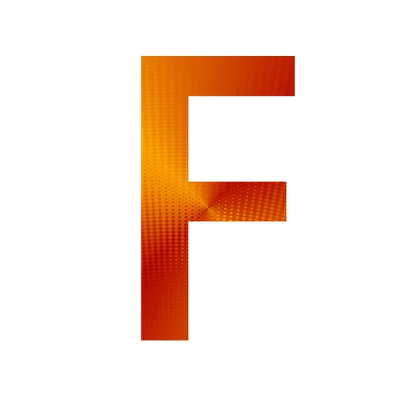 字母F 字母F 由橙色和黄色背景制成 用白色背景隔开 — 图库照片