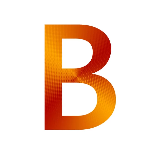字母B 由橙色和黄色背景制成 用白色背景隔开 — 图库照片