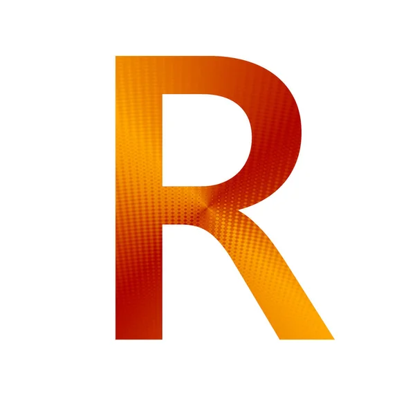 Litera Alfabetu Wykonana Pomarańczowego Żółtego Tła Wyizolowana Białym Tle — Zdjęcie stockowe
