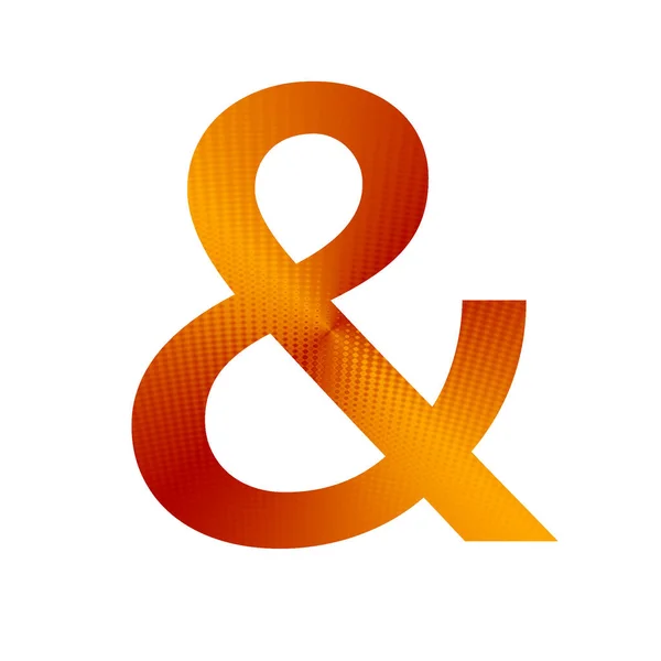 Und Zeichen Des Alphabets Mit Orangefarbenem Und Gelbem Hintergrund Isoliert — Stockfoto