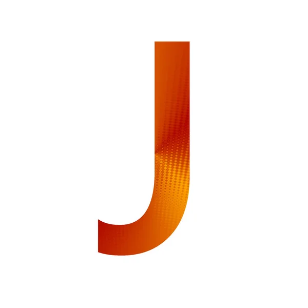 Lettera Dell Alfabeto Realizzato Con Sfondo Arancione Giallo Isolato Uno — Foto Stock