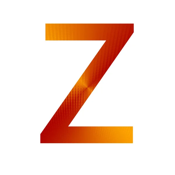 字母Z 由橙色和黄色背景制成 用白色背景隔开 — 图库照片