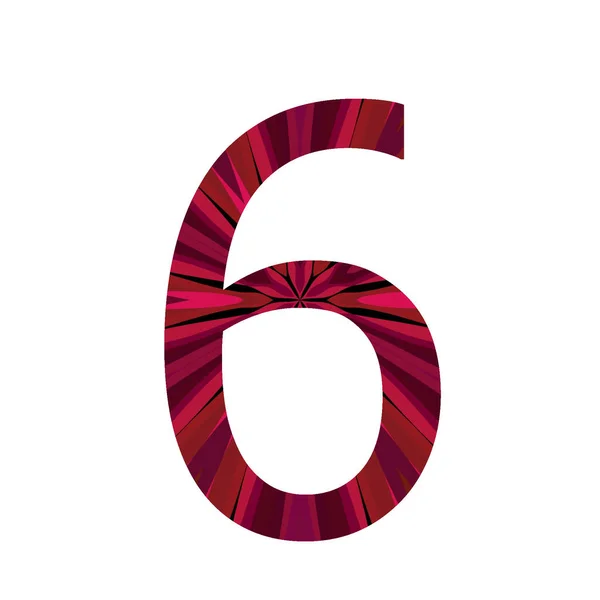 Numer Alfabetu Wykonanego Różowym Promieniowaniem Centrum Wyizolowanego Białym Tle — Zdjęcie stockowe