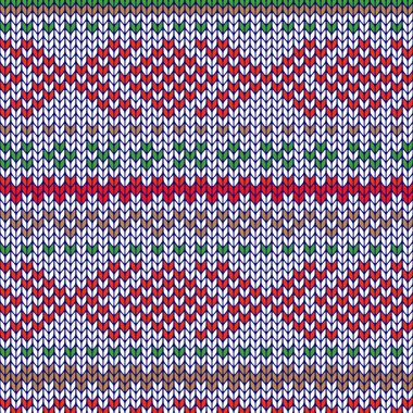 Geometrik şekilleri ve canlı renkleri olan kusursuz örülmüş desen tasarımı. Tekstil, kumaş ve şenlik için mükemmel.