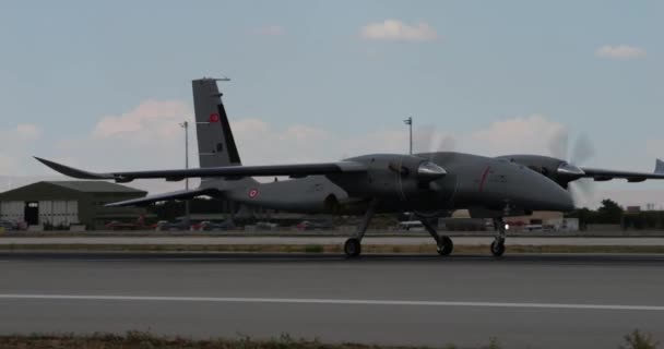 Konya Turkey June 2022 Veículo Aéreo Combate Não Tripulado Ucav — Vídeo de Stock