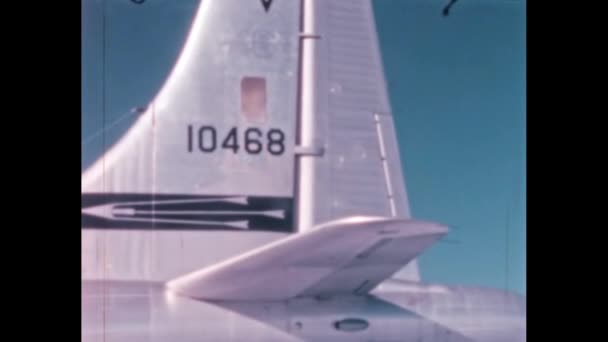 Соединенные Штаты Америки Сша Около 1950 Года Американский Тяжелый Бомбардировщик — стоковое видео