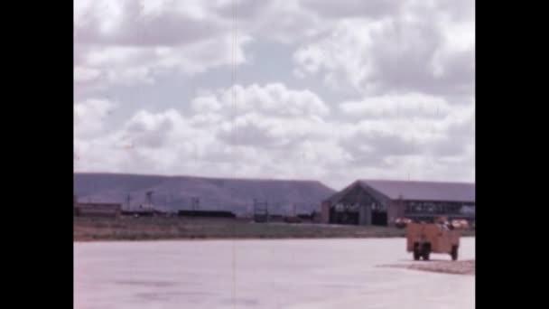 Ηπα 1950 Στρατιωτικό Αεροδρόμιο Των Ηνωμένων Πολιτειών Πολεμική Αεροπορία Usaf — Αρχείο Βίντεο
