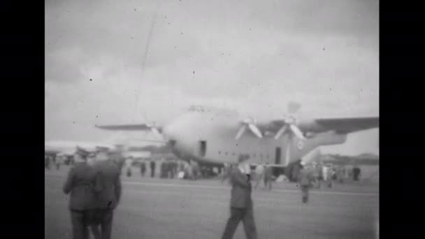 Farnborough United Kingdom Circa 1950 General Aircraft Gal Universal Freighter — Vídeo de stock