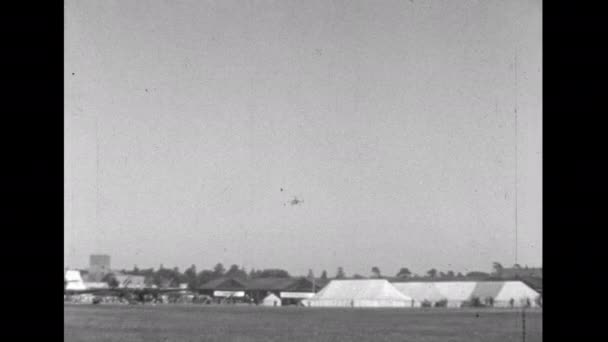 Farnborough Ηνωμένο Βασίλειο Γύρω Στη Δεκαετία Του 1950 Fairey Gyrodyne — Αρχείο Βίντεο