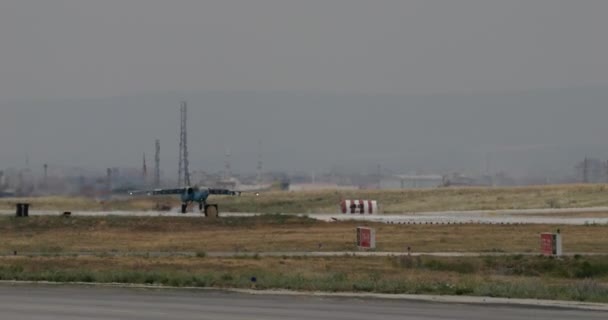 Konya Turkey Juni 2022 Stridsflygplan Som Används Azerbajdzjan Krig Mot — Stockvideo
