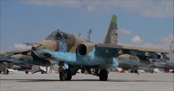 Konya Turkey Június 2022 Június Azerbajdzsán Légierő Katonai Szárazföldi Támadó — Stock videók