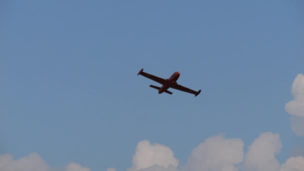 Ghedi Włochy Wrzesień 2022 Historyczny Wojskowy Samolot Szkoleniowy Wysokiej Widoczności — Wideo stockowe
