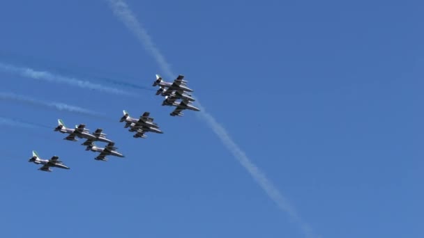 Ghedi Italie Septembre 2022 Formation Étroite Avions Entraînement Réaction Militaires — Video