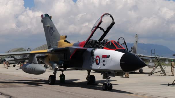 Ghedi Italia Septiembre 2022 Los Pilotos Militares Realizan Comprobaciones Vuelo — Vídeos de Stock