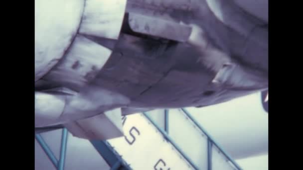 Detalhe Dos Motores Pistão Radial Hélices Avião Passageiros Vintage Douglas — Vídeo de Stock