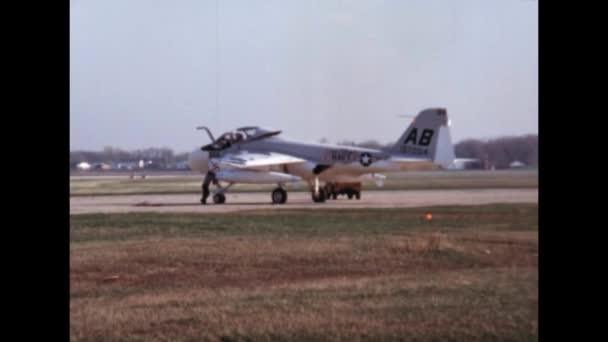 Grumman Inkräktare Allvädersflygplan Som Användes Vietnam Och Gulf War Navy — Stockvideo