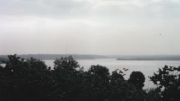 Panoramic View Beautiful Potomac River Mount Vernon Home George Washington — 图库视频影像