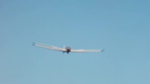 Motor Glider 1960S Flight Propeller Stopped While Landing Slingsby 61A — ストック動画
