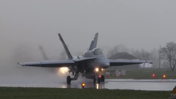 Meiringen Air Base Switzerland Enero 2013 Espectacular Despegue Aviones Combate — Vídeo de stock