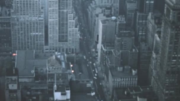 New York Taki Manhattan Manzarası Yüksek Binalar Ofis Binaları Yönlü — Stok video