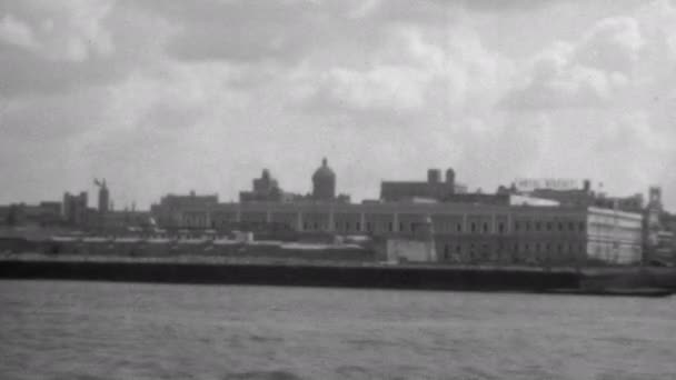 Almacenes Históricos Puerto Habana Cuba Década 1930 Como Desde Barco — Vídeos de Stock