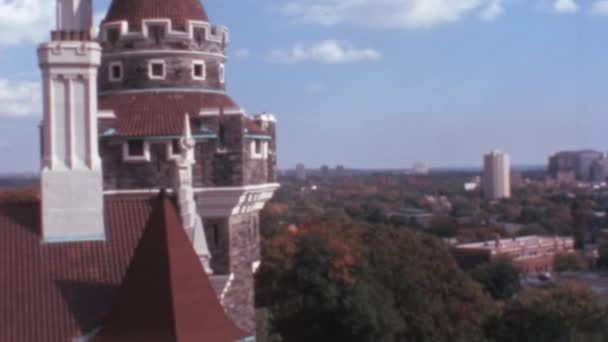 Υπέροχη Θέα Της Πόλης Του Τορόντο Από Μια Βεράντα Του — Αρχείο Βίντεο