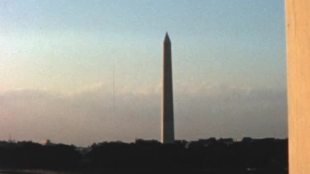 Iconico Washington Monument Nel Cuore Del National Mall Serve Come — Video Stock