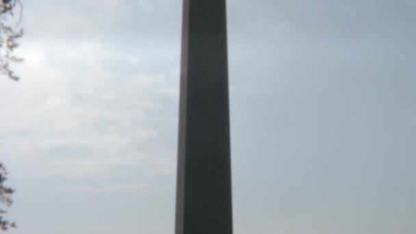 Dettagli Dell Obelisco Dell Iconico Monumento Washington Nel Cuore Del — Video Stock