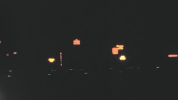 Vista Panoramica Madison Street Chicago Illinois Notte Con Luci Neon — Video Stock