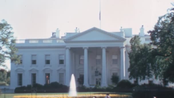 Casa Branca Washington 1970 Filmagem Histórica Residência Oficial Presidente Dos — Vídeo de Stock