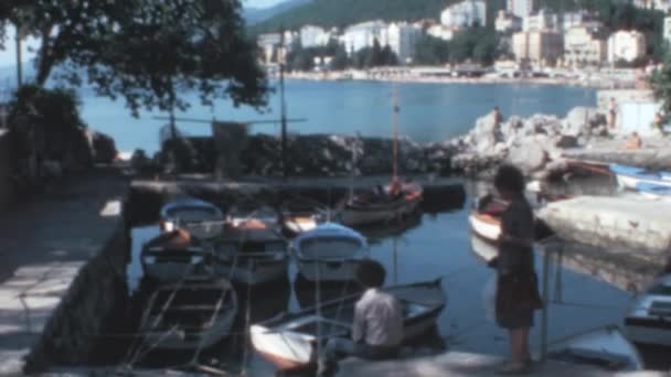 Οπάτια Γνωστή Μαργαριτάρι Της Αδριατικής Στην Περιοχή Του Κροάτη Κβάρνερ — Αρχείο Βίντεο