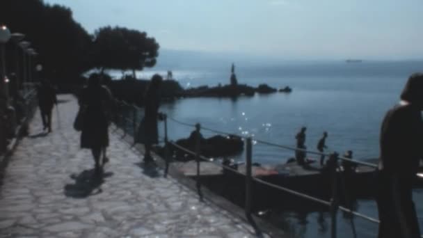 Iconic Maiden Seagull Statue Sur Riviera Opatija Une Sculpture Vintage — Video