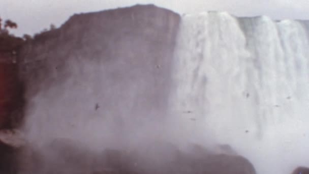 Cachoeiras Niágara Ontário Canadá Partir Baixo Por Volta 1970 Filmagem — Vídeo de Stock