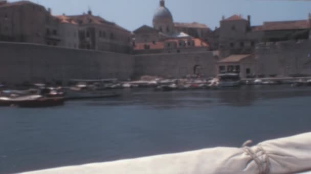 Questo Video Archivio Della Vecchia Marina Dubrovnik Scattato Negli Anni — Video Stock