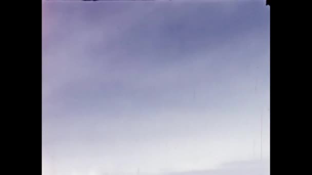 Boeing Superfort Tijdens Vlucht Tijdens Een Militaire Oefening Vanuit Het — Stockvideo