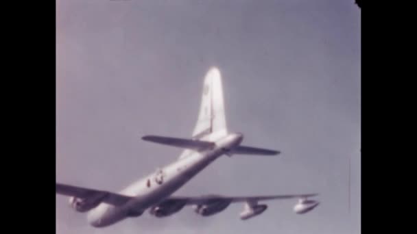 Тяжёлые Бомбардировщики Boeing Superfortress Второй Мировой Войны Заменены Танкере Воздушные — стоковое видео