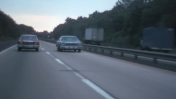 Cars Moving Busy Highway Pennsylvania Turnpike Two Way Highway Road — Stock Video