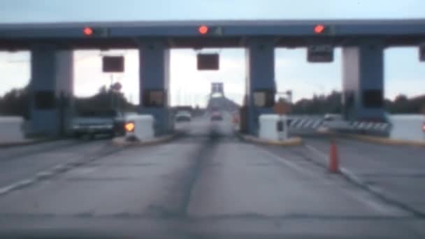 Entrée Pennsylvania Turnpike Depuis Poste Péage Harrisburg Interchange Centre Transport — Video